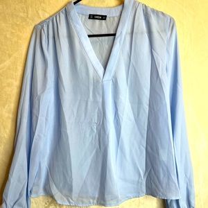 Soft blue long sleeve shirt